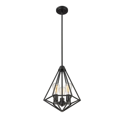 Millennium - 2213-MB - Three Light Pendant - Dawes - Matte Black