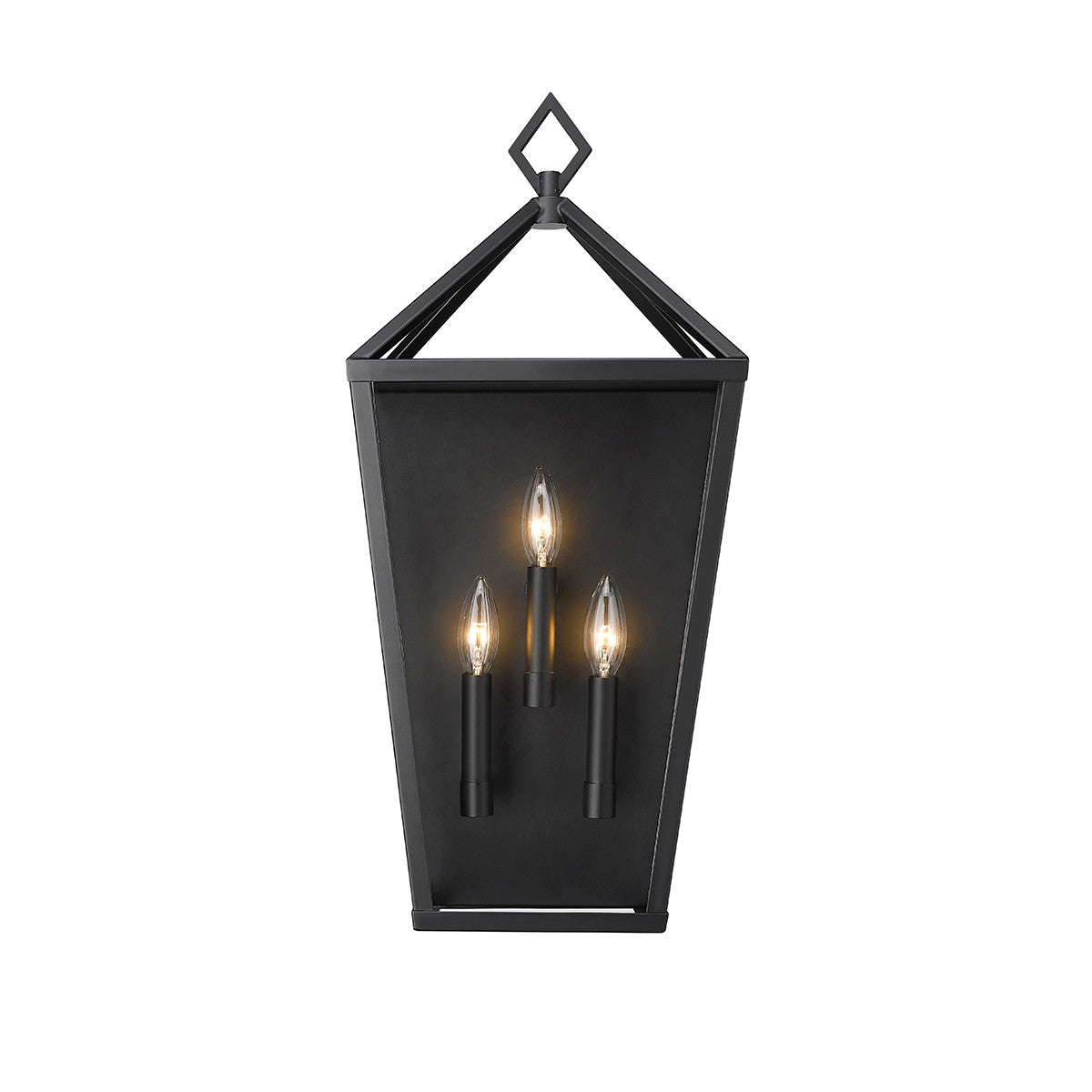 Millennium - 2533-PBK - Three Light Outdoor Wall Sconce - Arnold - Powder Coated Black