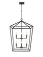 Millennium - 3335-MB - Eight Light Pendant - Matte Black