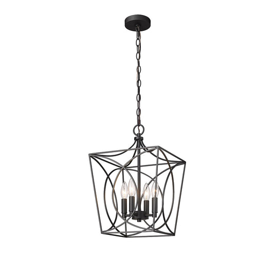 Millennium - 4001-MB - Four Light Pendant - Tracy - Matte Black