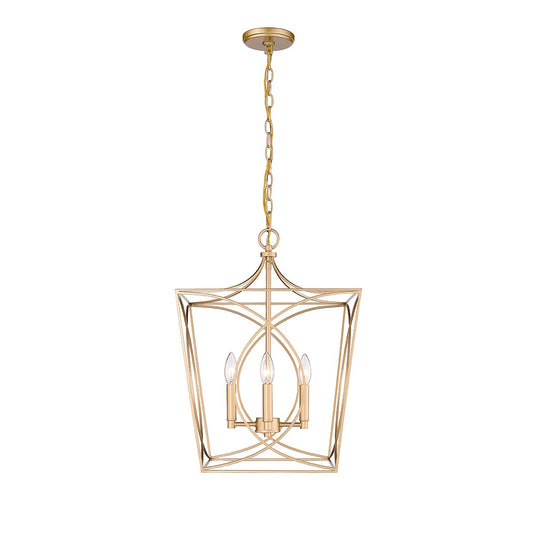 Millennium - 4002-PMG - Four Light Pendant - Tracy - Painted Modern Gold