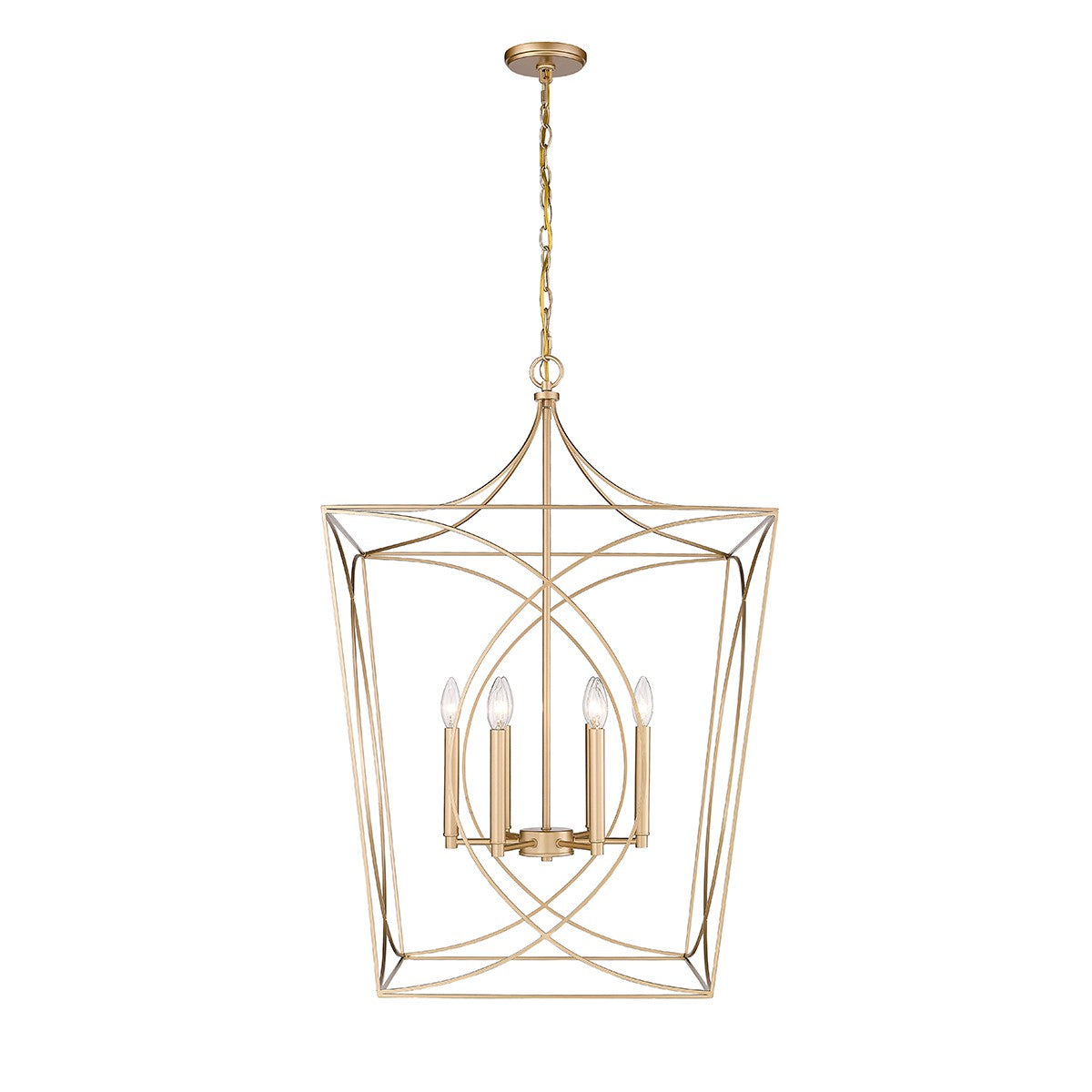 Millennium - 4003-PMG - Six Light Pendant - Tracy - Painted Modern Gold