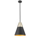 Millennium - 9241-MB/MG - One Light Pendant - Annos - Matte Black Modern Gold