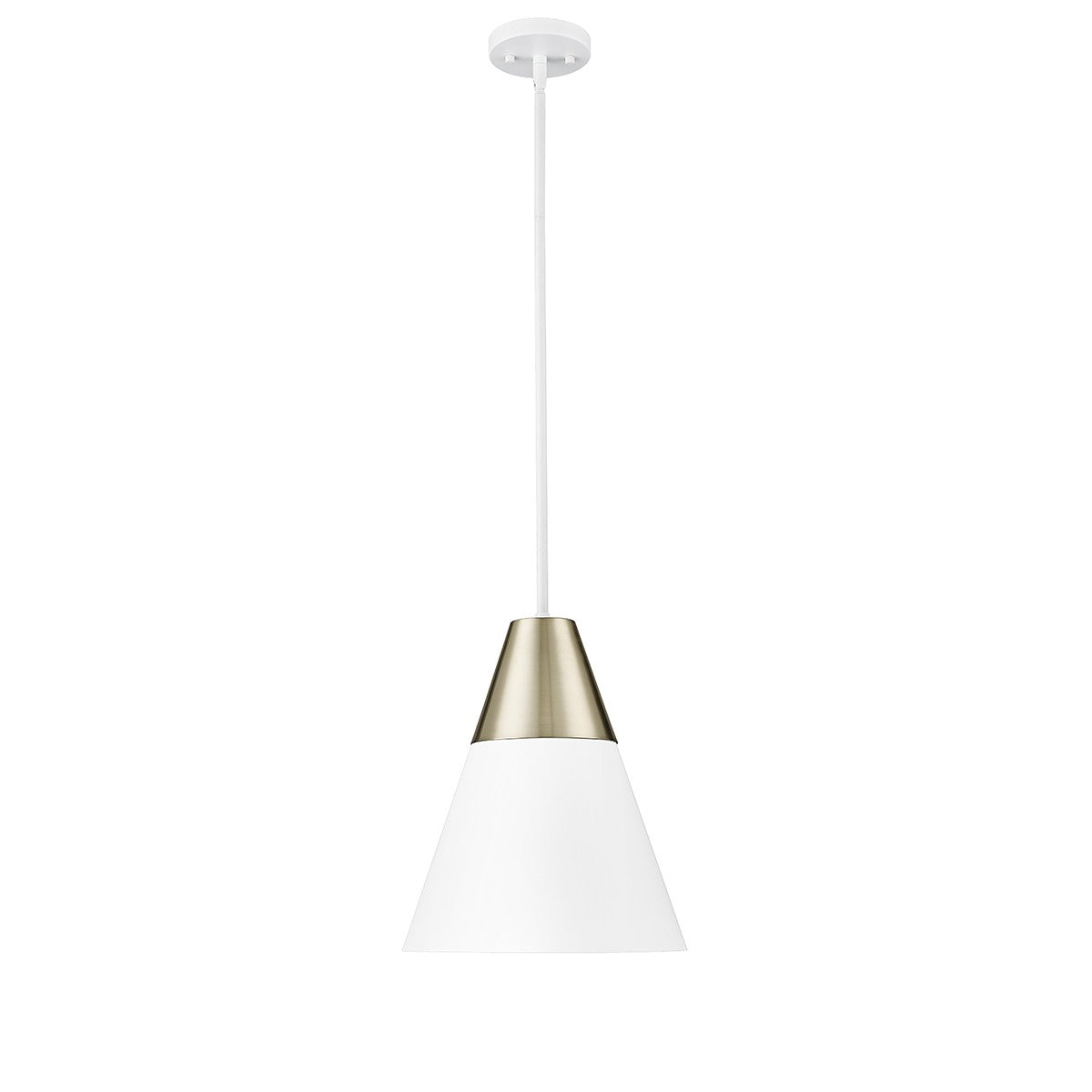 Millennium - 9241-MW/MG - One Light Pendant - Annos - Matte White Modern Gold