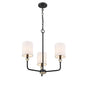 Millennium - 9143-MB/MG - Three Light Chandelier - Chelsea - Matte Black Modern Gold