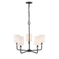 Millennium - 9145-MB/MG - Five Light Chandelier - Chelsea - Matte Black Modern Gold