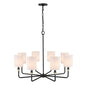 Millennium - 9148-MB/MG - Eight Light Chandelier - Chelsea - Matte Black Modern Gold