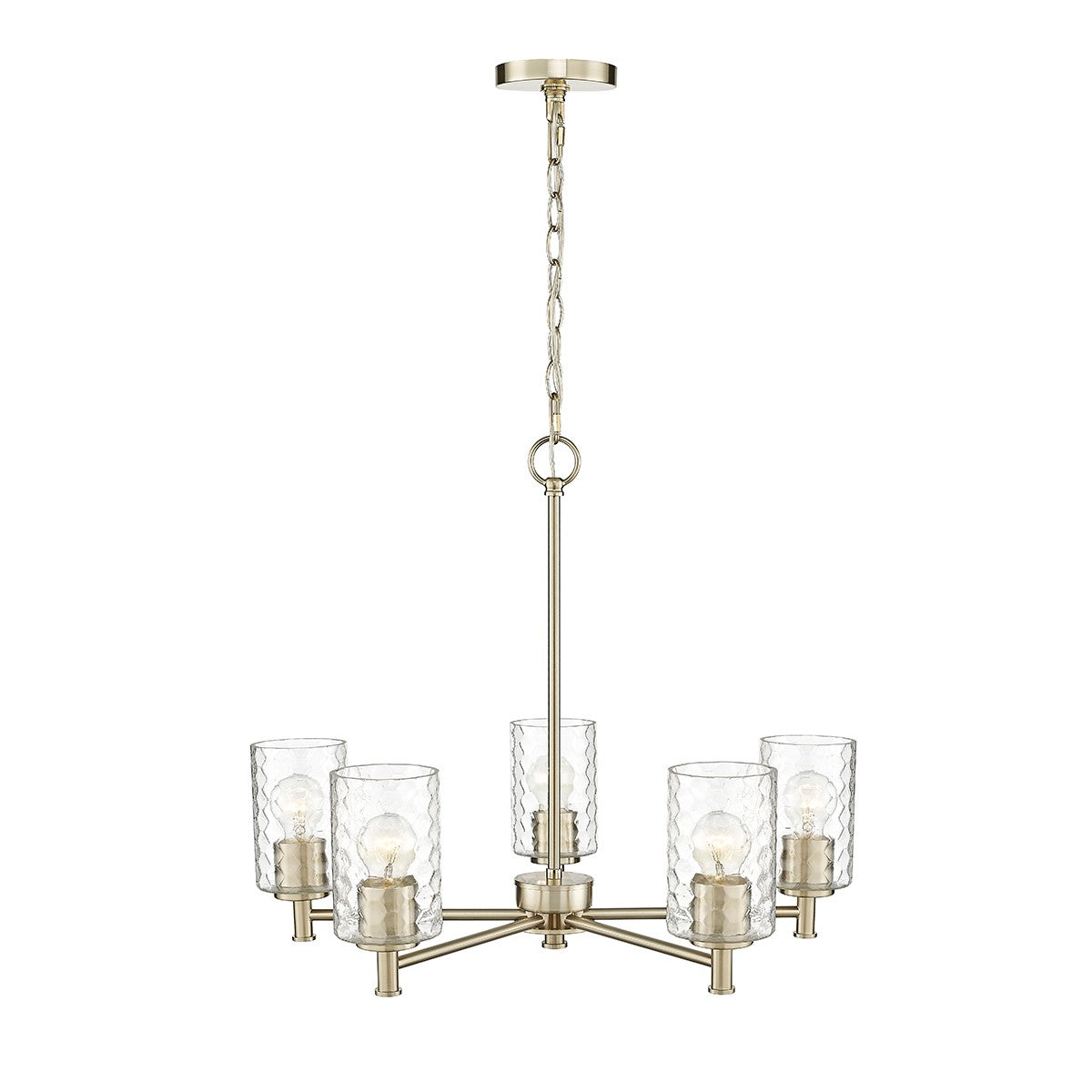 Millennium - 9215-MG - Five Light Chandelier - Ashli - Modern Gold