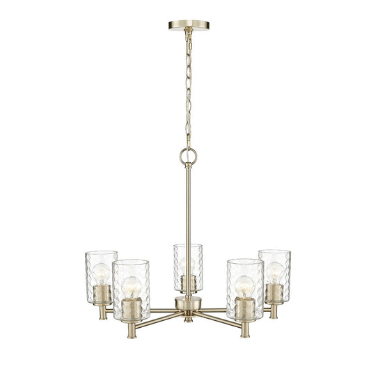 Millennium - 9215-MG - Five Light Chandelier - Ashli - Modern Gold