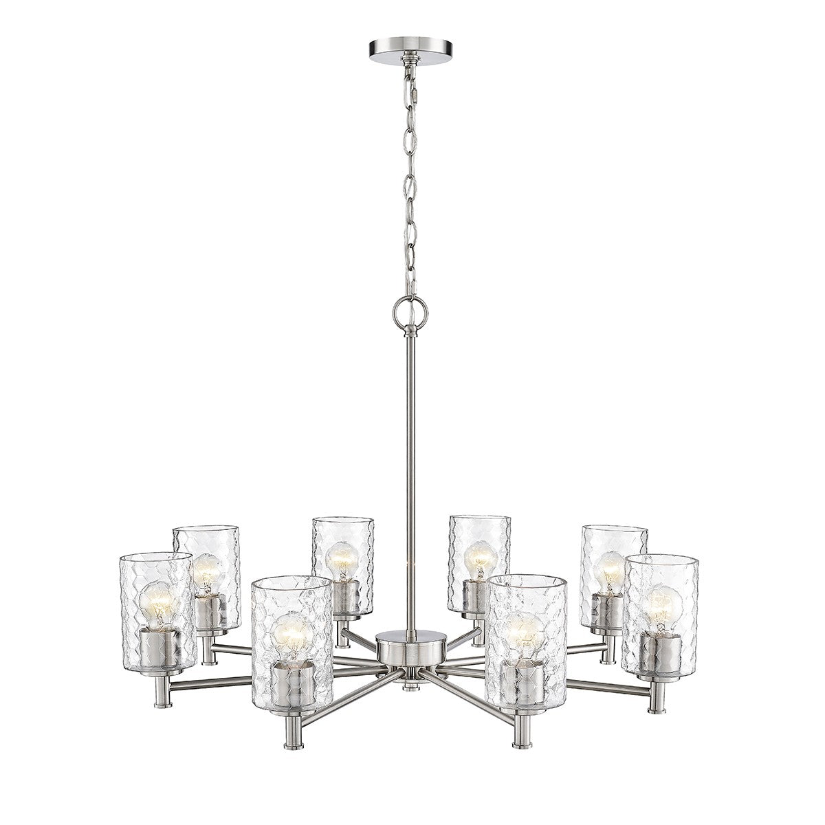 Millennium - 9218-BN - Eight Light Chandelier - Ashli - Brushed Nickel