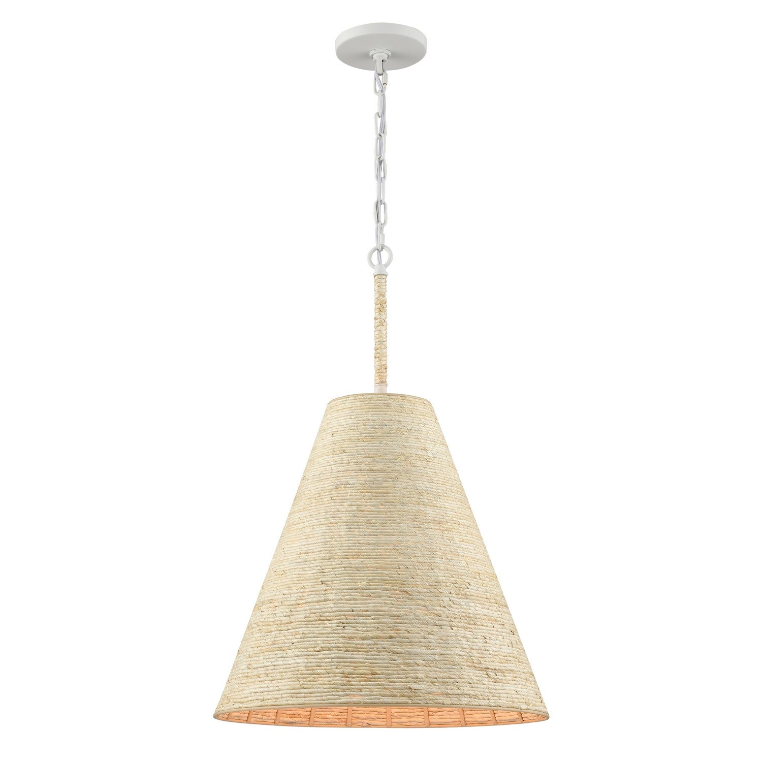 ELK Home - 32456/1 - One Light Pendant - Abaca - Textured White