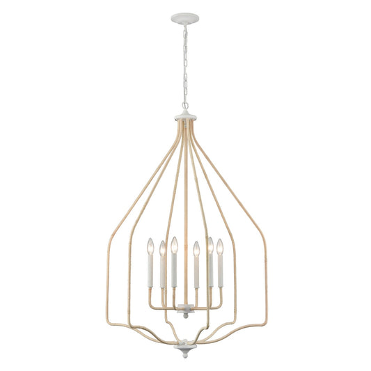 ELK Home - 52277/6 - Six Light Pendant - Breezeway - White Coral
