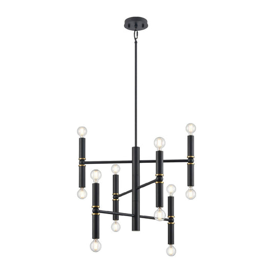 DVI Lighting - DVP42824EB+MF - Six Light Pendant - Klondike - Multiple Finishes And Ebony