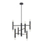 DVI Lighting - DVP42824EB+MF - Six Light Pendant - Klondike - Multiple Finishes And Ebony
