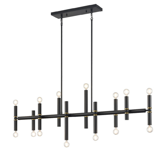 DVI Lighting - DVP42841EB+MF - 14 Light Pendant - Klondike - Multiple Finishes And Ebony