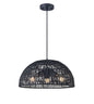 DVI Lighting - DVP44238BK-BY - Three Light Pendant - Lac Du Bonnet - Black With Black Yarn Shade