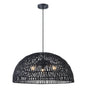 DVI Lighting - DVP44248BK-BY - Three Light Pendant - Lac Du Bonnet - Black With Black Yarn Shade