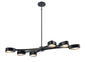 DVI Lighting - DVP45402EB-OP - Six Light Linear Pendant - Northen Marches - Ebony With Half Opal Glass
