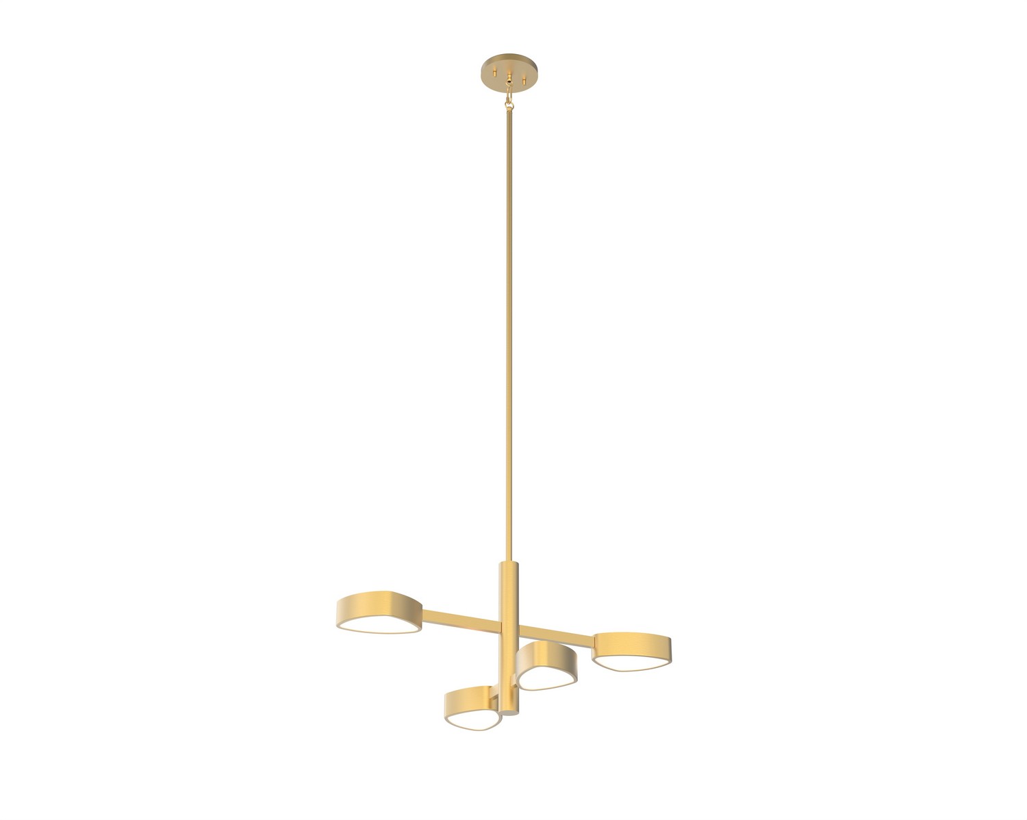 DVI Lighting - DVP45424BR-OP - Four Light Pendant - Northen Marches - Brass With Half Opal Glass