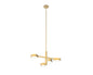 DVI Lighting - DVP45424BR-OP - Four Light Pendant - Northen Marches - Brass With Half Opal Glass