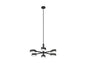 DVI Lighting - DVP45426EB-OP - Six Light Pendant - Northen Marches - Ebony With Half Opal Glass