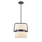 DVI Lighting - DVP48410EB-SW - Two Light Pendant - Bon Echo - Ebony With Satin White Shade