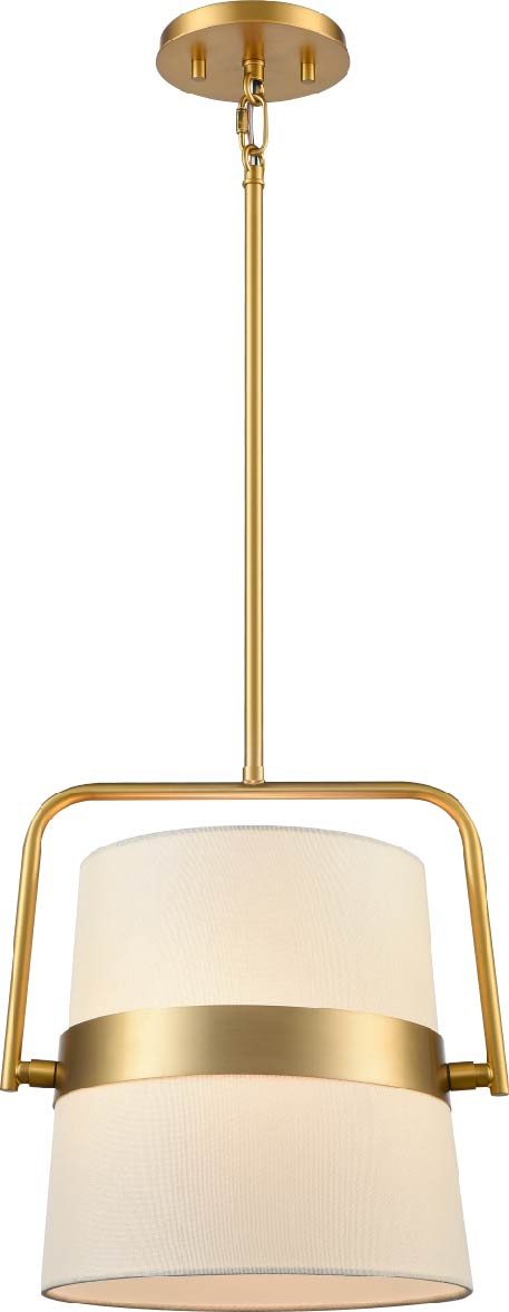 DVI Lighting - DVP48420BR-SW - Four Light Pendant - Bon Echo - Brass With Satin White Shade