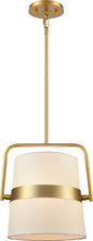 DVI Lighting - DVP48420BR-SW - Four Light Pendant - Bon Echo - Brass With Satin White Shade