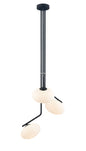 DVI Lighting - DVP49053EB-OP - Three Light Pendant - Valour Road - Ebony With Half Opal Glass