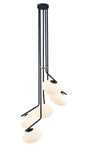 DVI Lighting - DVP49057EB-OP - Five Light Pendant - Valour Road - Ebony With Half Opal Glass