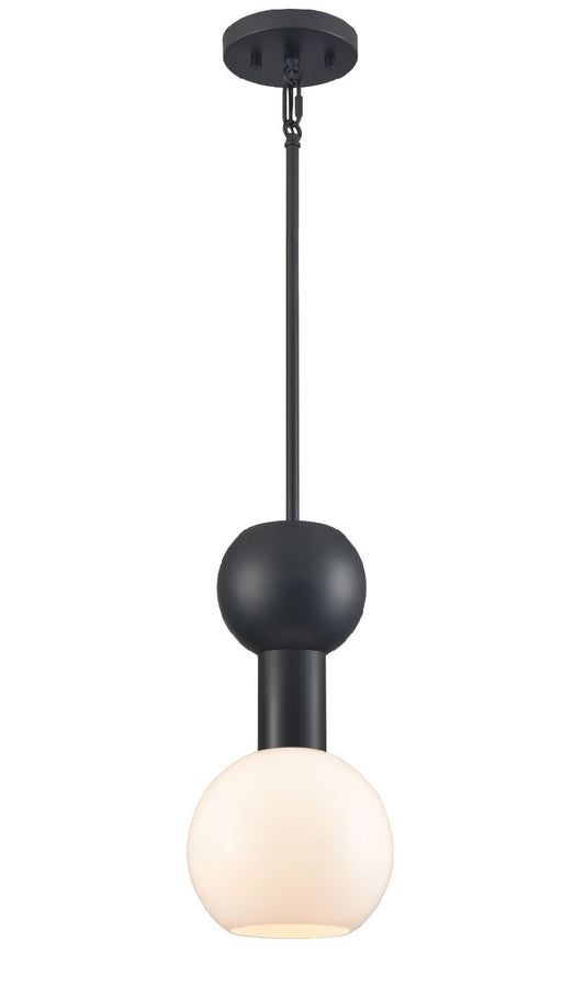 DVI Lighting - DVP49421EB-TO - One Light Pendant - Lillooet - Ebony With True Opal Glass