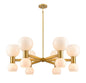 DVI Lighting - DVP49426BR-TO - 12 Light Pendant - Lillooet - Brass With True Opal Glass