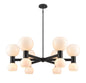 DVI Lighting - DVP49426EB-TO - 12 Light Pendant - Lillooet - Ebony With True Opal Glass