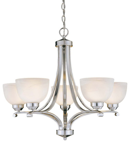 Minka-Lavery - 1425-84 - Five Light Chandelier - Paradox - Brushed Nickel