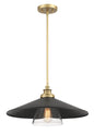 Minka-Lavery - 1406-758 - One Light Mini Pendant - Segan - Coal & Soft Brass (Painted)
