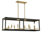 Minka-Lavery - 2118-726 - Eight Light Island Pendant - Union Estates - Coal And Soft Brass