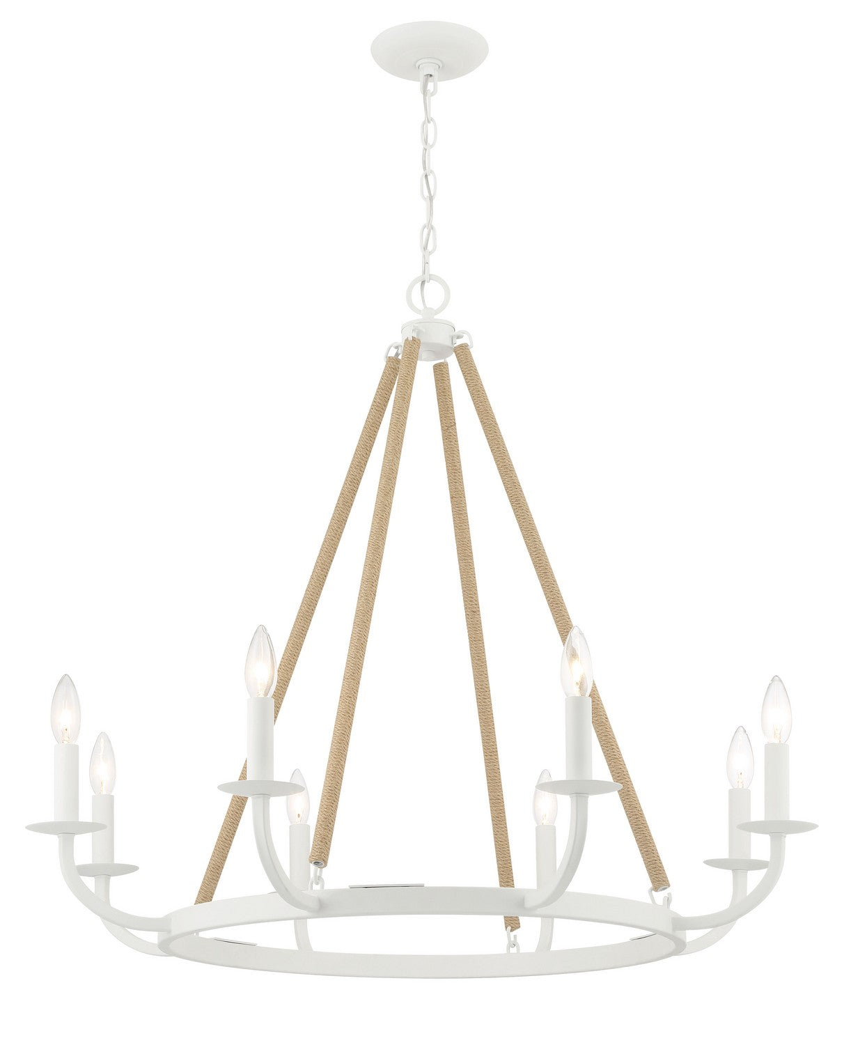 Minka-Lavery - 2128-655 - Eight Light Chandelier - Lanton - Sand White