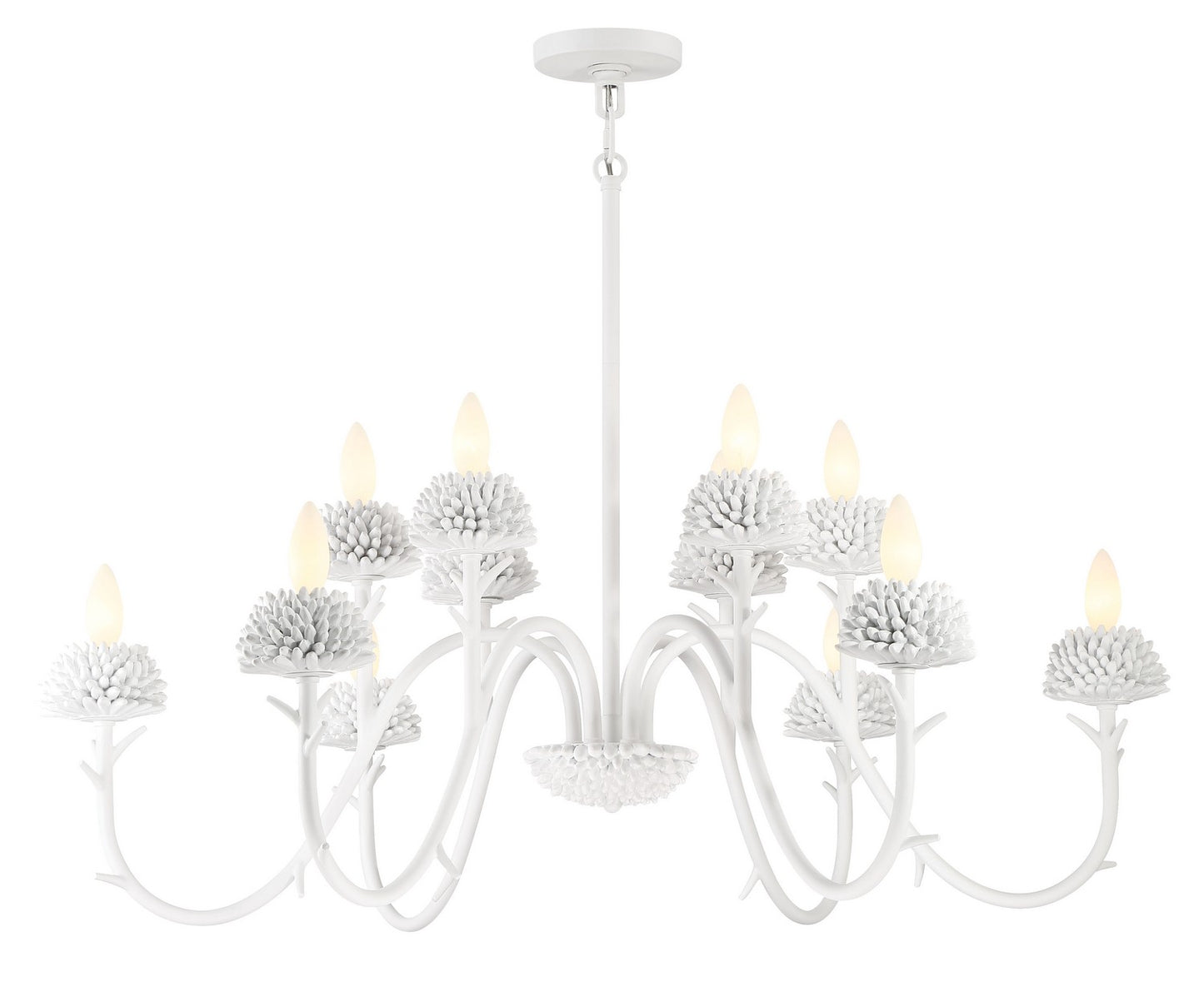 Minka-Lavery - 5908-655 - 12 Light Chandelier - North Fork - Sand White