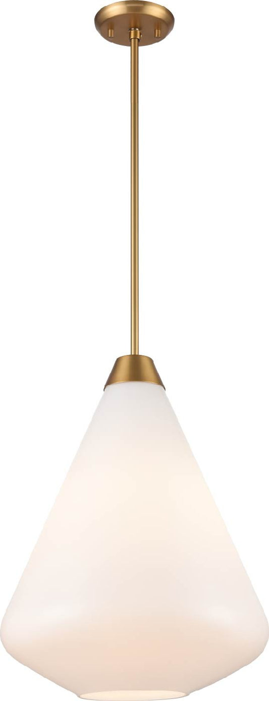 DVI Lighting - DVP25805BR-TO - One Light Pendant - St. Julian - Brass With True Opal Glass