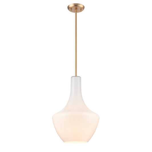 DVI Lighting - DVP25810BR-TO - One Light Pendant - St Julian - Brass With True Opal Glass