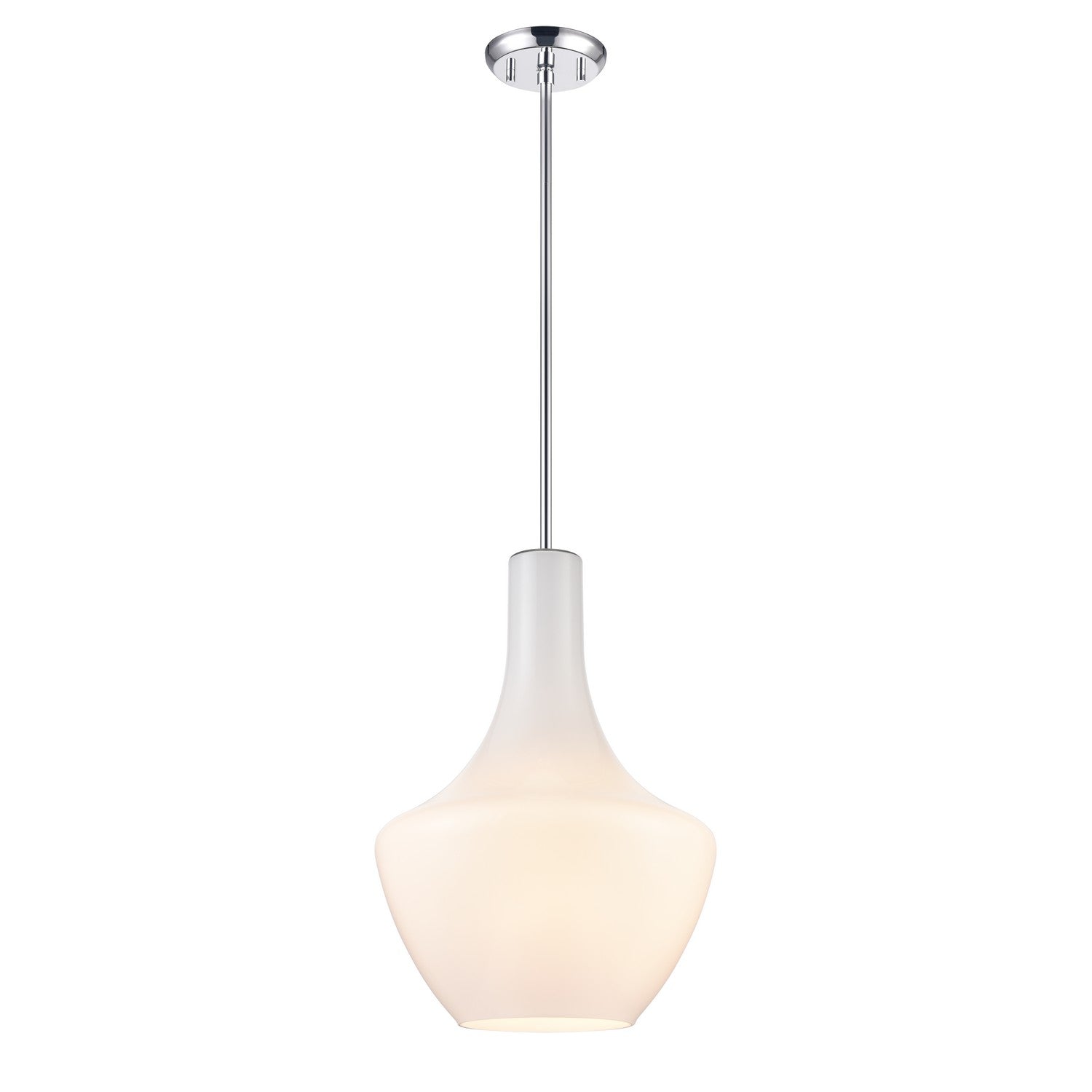 DVI Lighting - DVP25810CH-TO - One Light Pendant - St Julian - Chrome With True Opal Glass