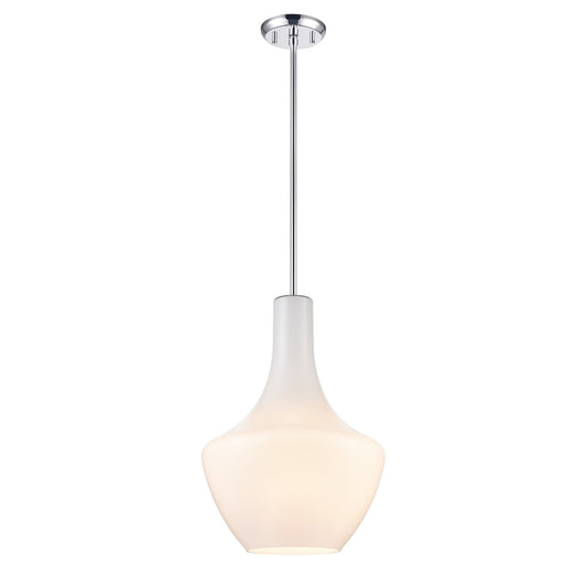 DVI Lighting - DVP25810CH-TO - One Light Pendant - St Julian - Chrome With True Opal Glass