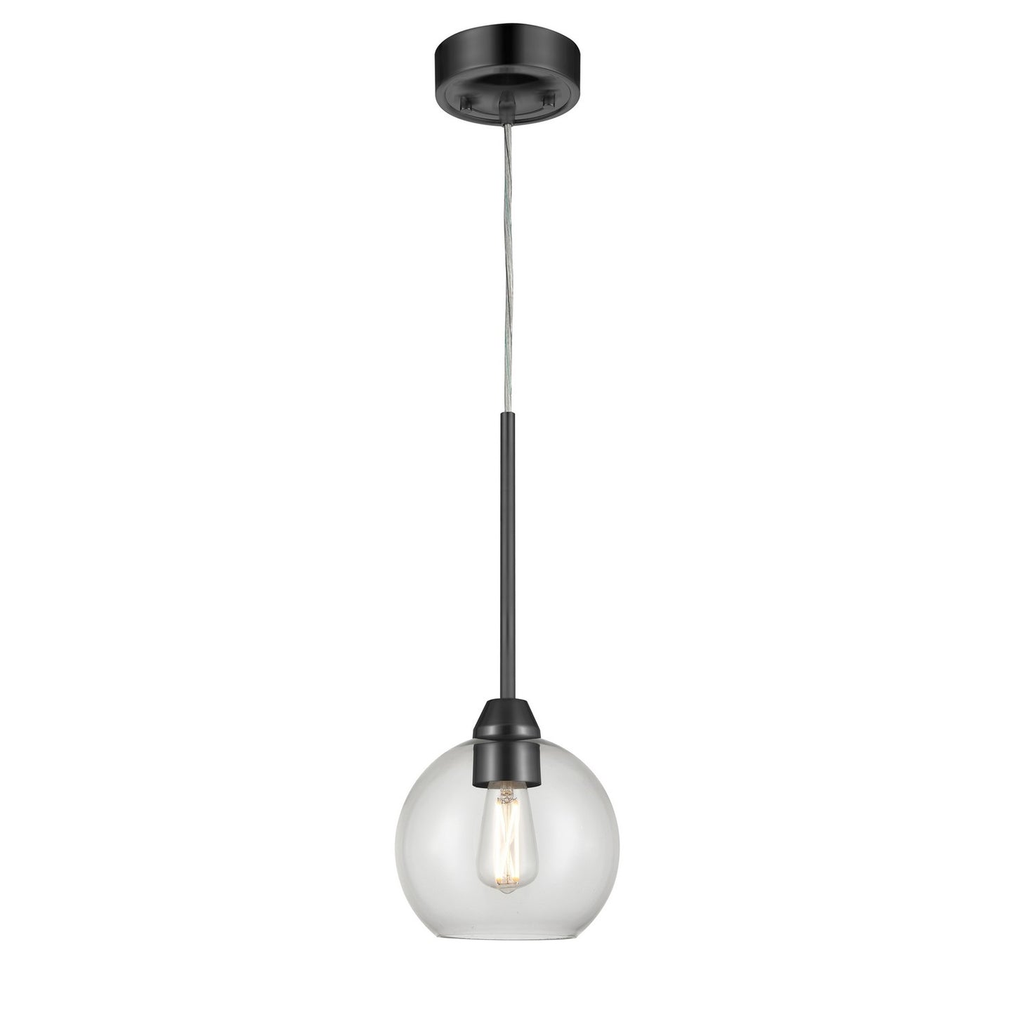 DVI Lighting - DVP34721GR-CL - One Light Mini-Pendant - Andromeda - Graphite With Clear Glass