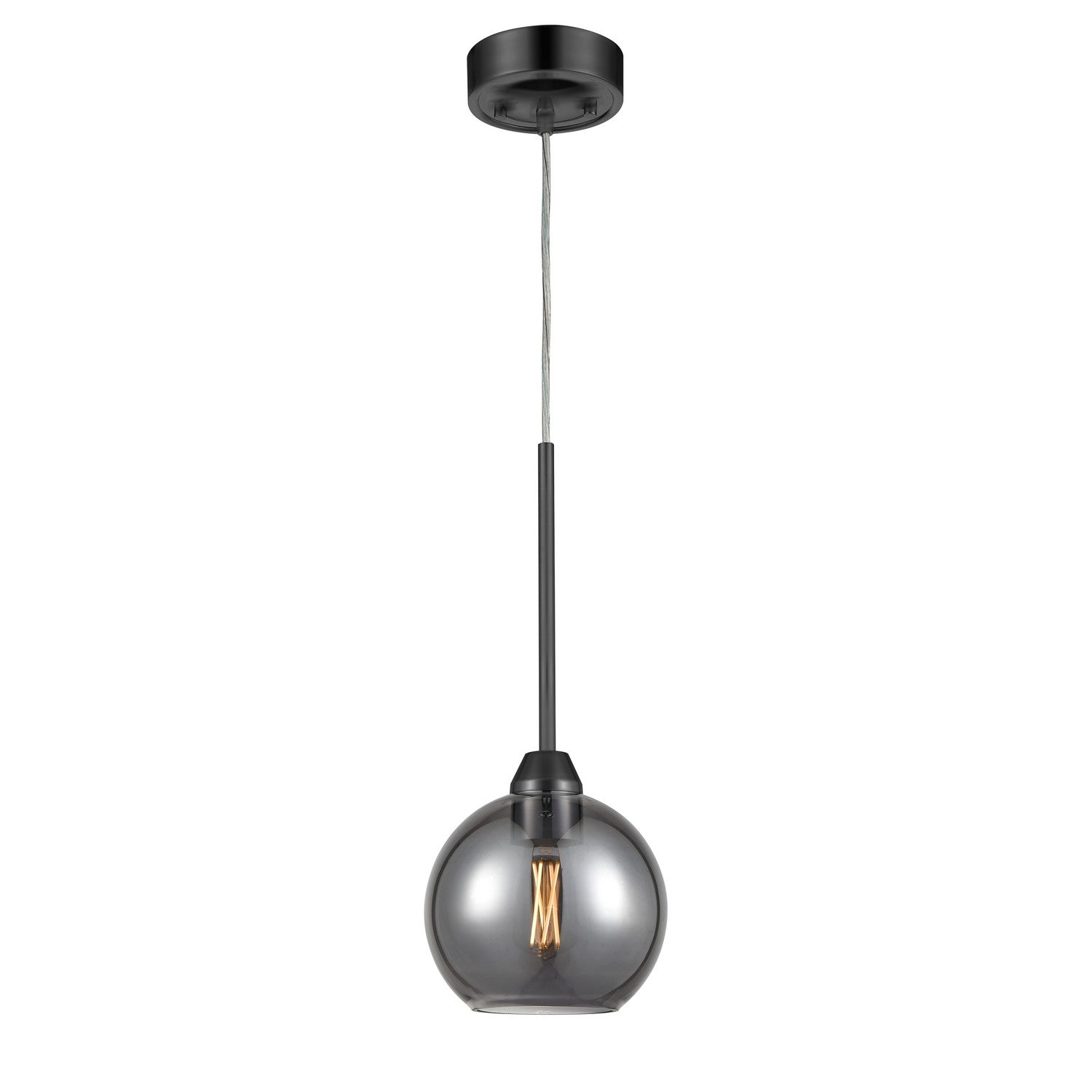 DVI Lighting - DVP34721GR-SM - One Light Mini-Pendant - Andromeda - Graphite With Smoke Glass