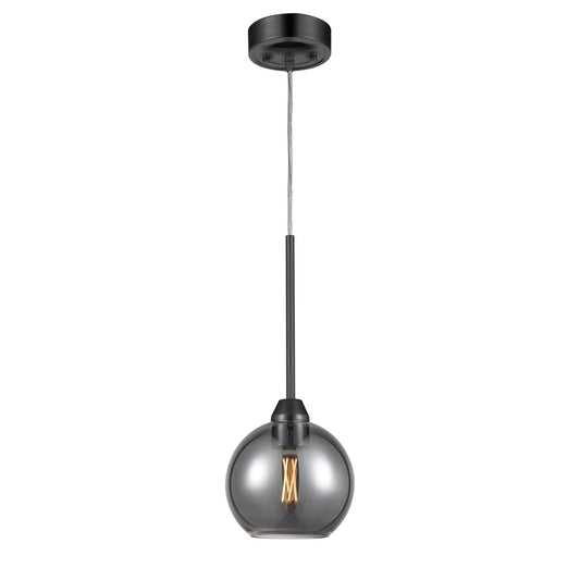 DVI Lighting - DVP34721GR-SM - One Light Mini-Pendant - Andromeda - Graphite With Smoke Glass