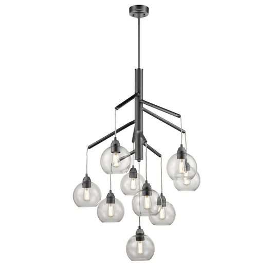 DVI Lighting - DVP34749GR-CL - Nine Light Foyer Pendant - Andromeda - Graphite With Clear Glass