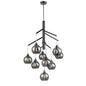 DVI Lighting - DVP34749GR-SM - Nine Light Foyer Pendant - Andromeda - Graphite With Smoke Glass