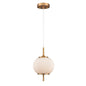 DVI Lighting - DVP40021BR-RIO - One Light Pendant - Mount Pearl - Brass With Ribbed Opal Glass