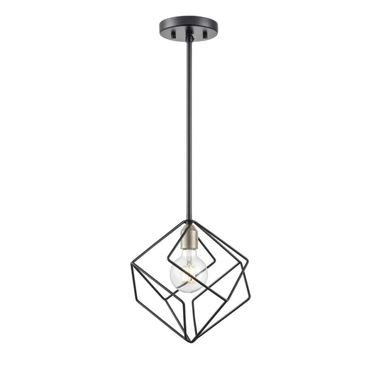 DVI Lighting - DVP44921BN+EB - One Light Pendant - Ashoona - Buffed Nickel And Ebony