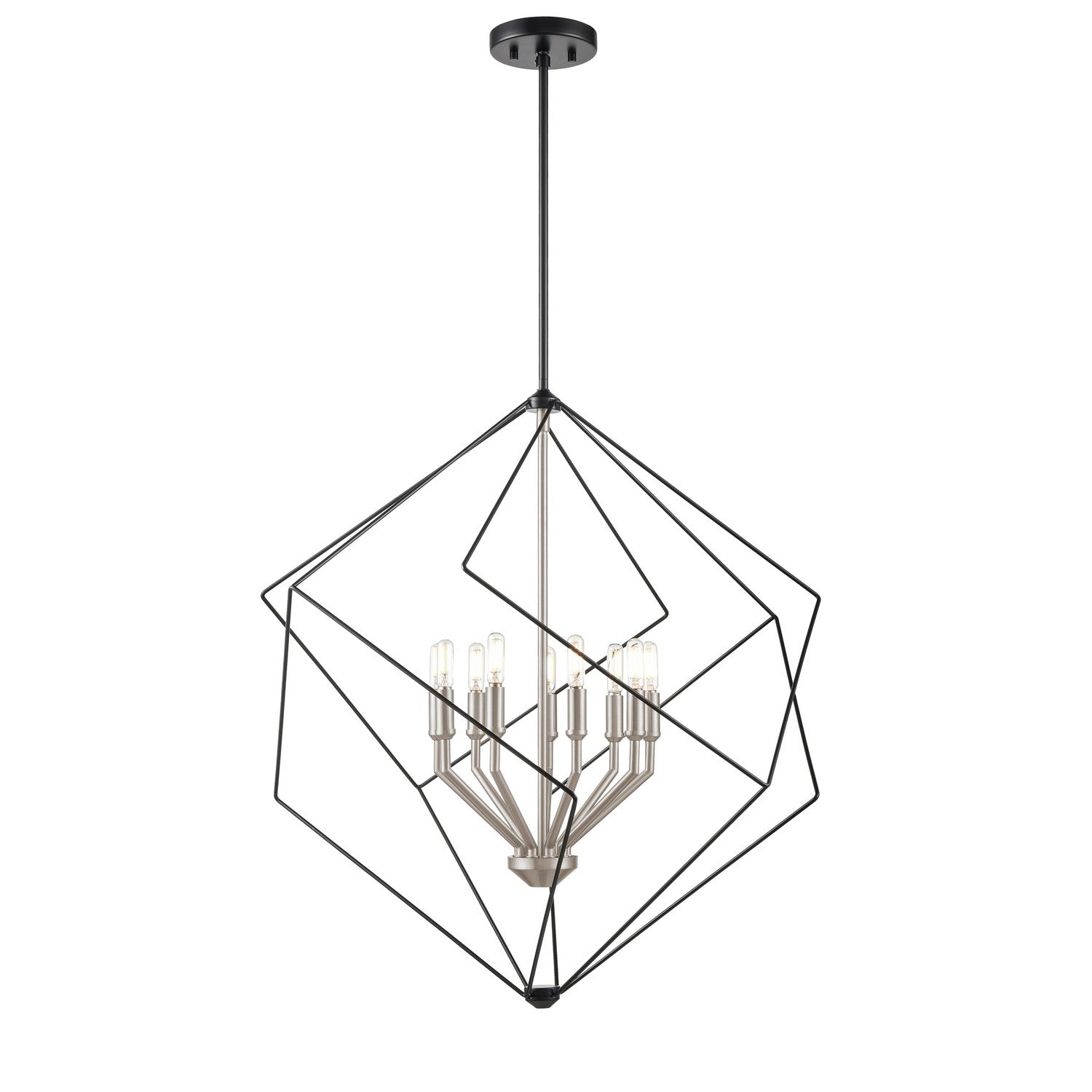 DVI Lighting - DVP44948BN+EB - Nine Light Foyer Pendant - Ashoona - Buffed Nickel And Ebony
